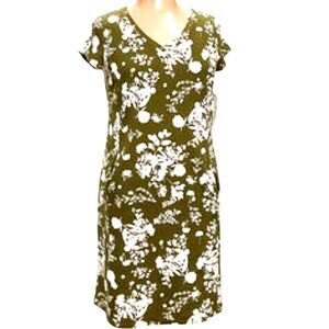 Liz Claiborn Burnt Olive Floral X-Large Dress